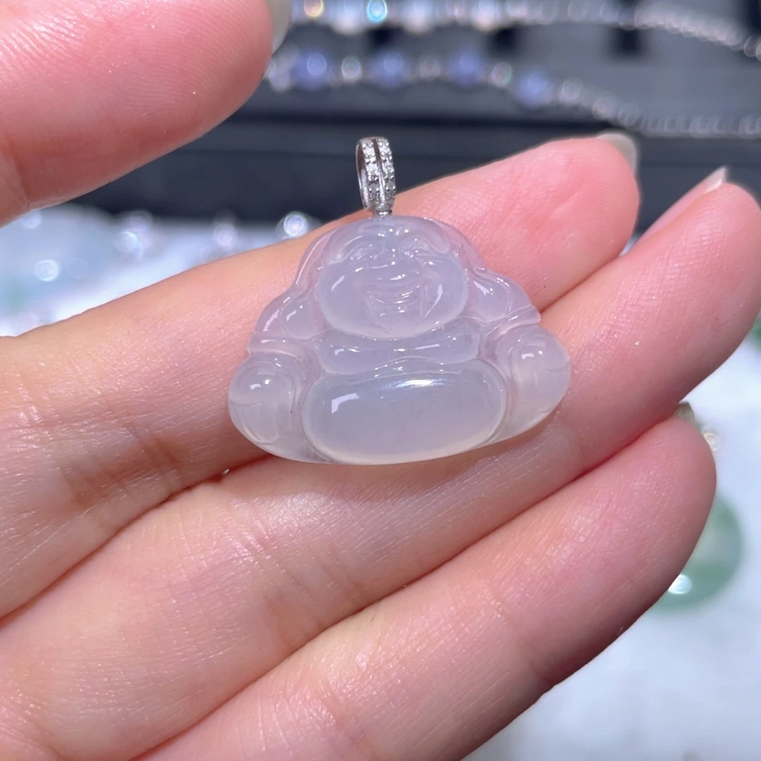 颈饰18K金镶嵌翡翠翡翠