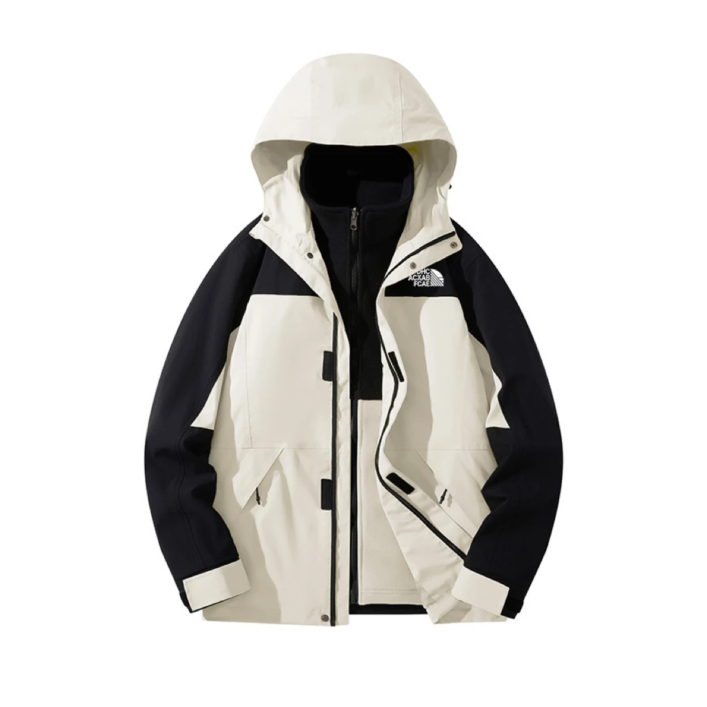 北面星球三合一两件套可拆卸户外冲锋外套男女同款防水防风登山服