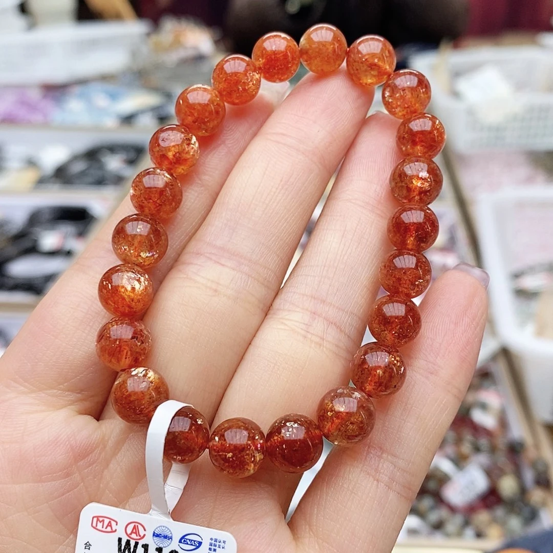 水晶手链未镶嵌W119 金太阳  8m