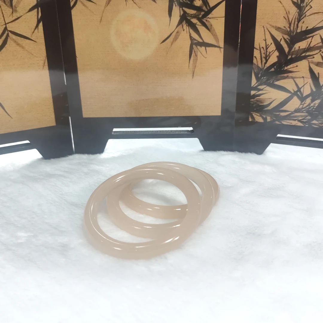 清新百搭藕粉镯55h圈口