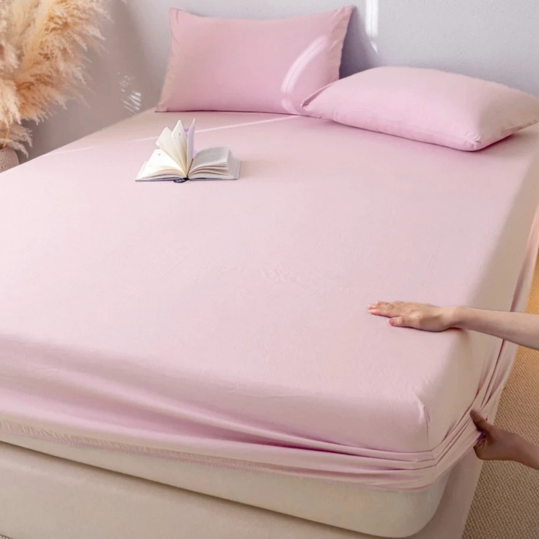 妹妹家透气简约风三件套床笠