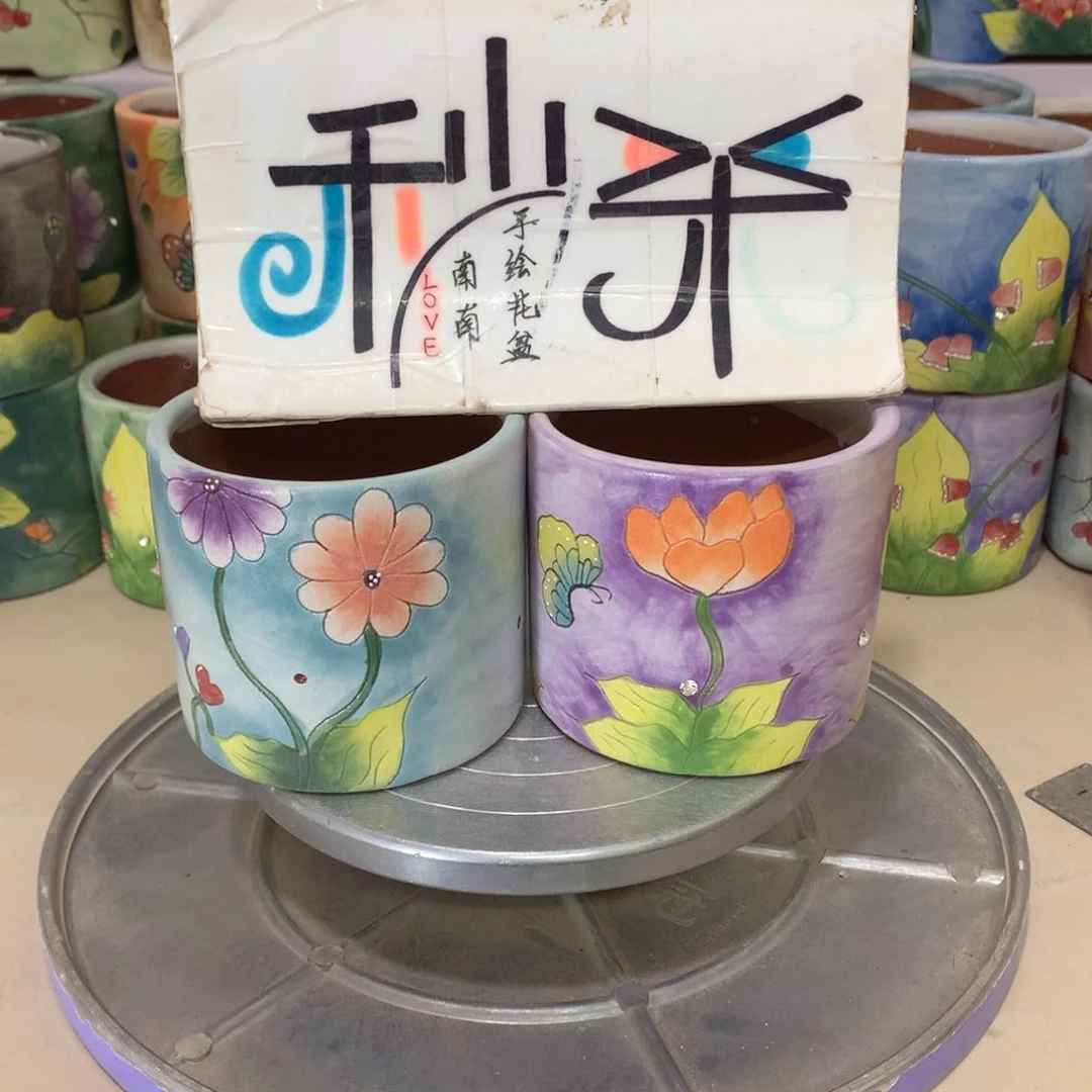 福利花盆，手绘花盆