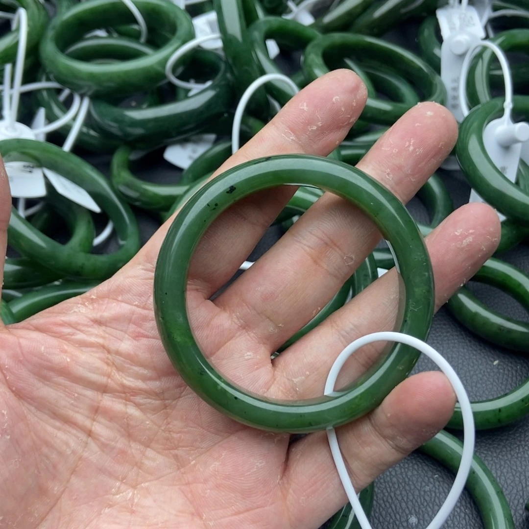 和田玉（碧玉）未镶嵌手镯11-55.8