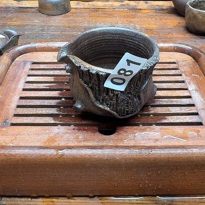 纯手工制作粗陶茶具赤*