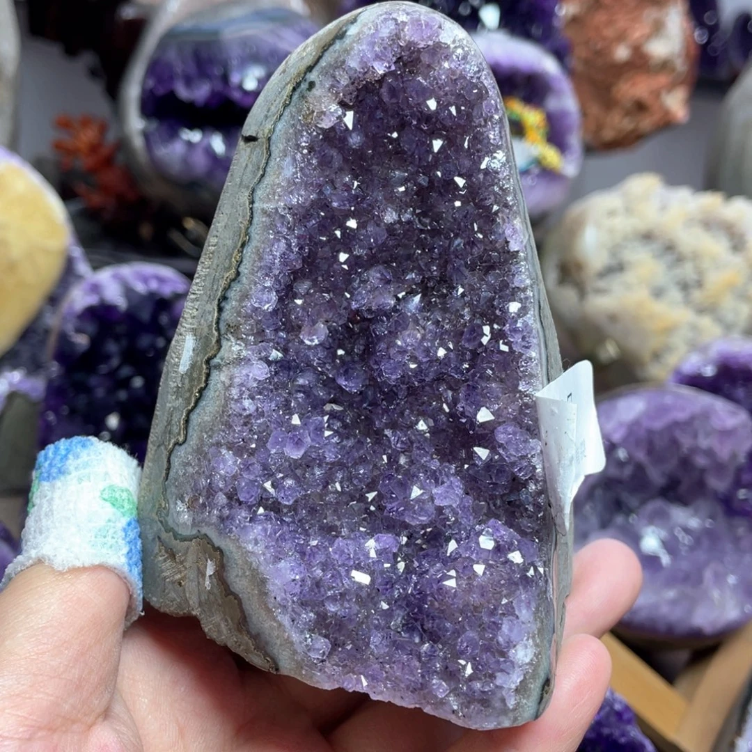 未镶嵌珠宝半成品紫晶捡漏