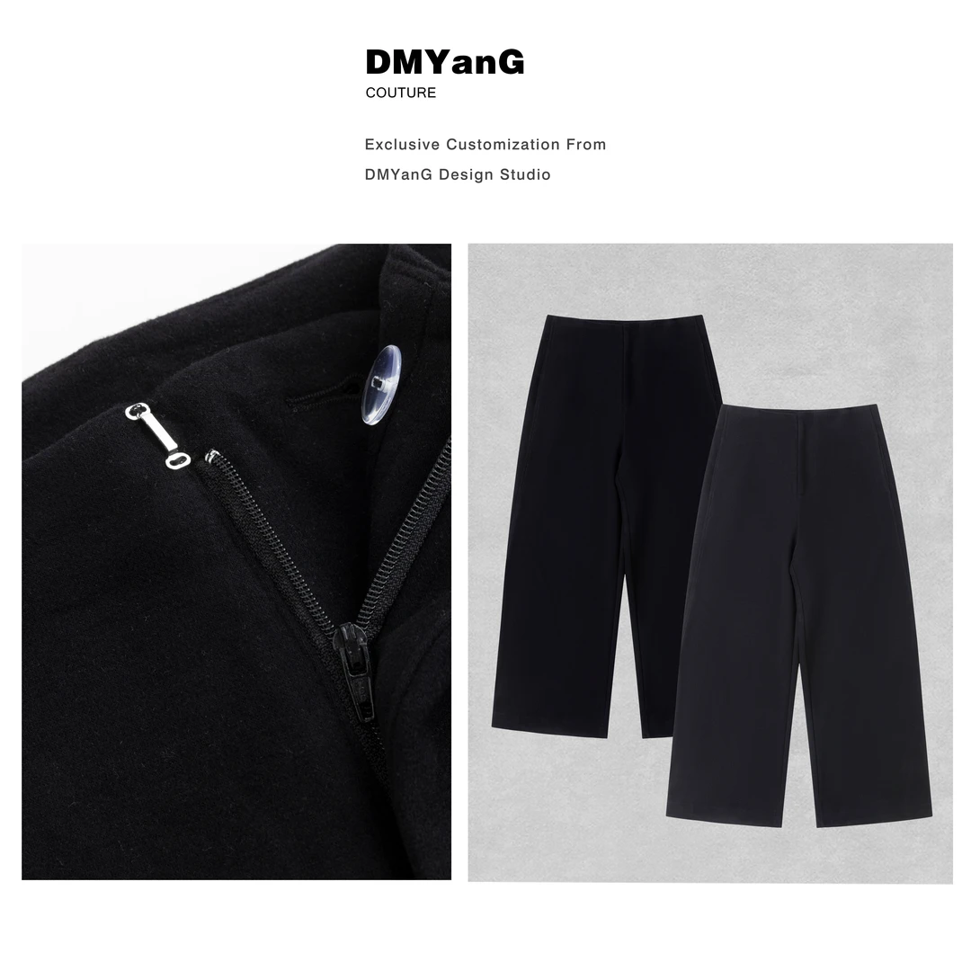 DMYanG/“舒展裤”羊毛极简显瘦自发热百搭阔腿裤DMY1655
