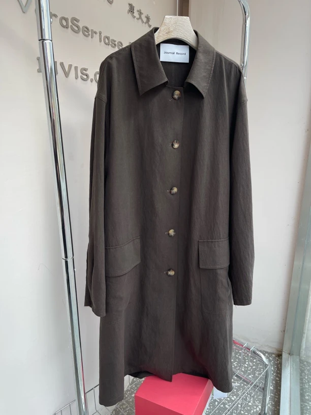 JR｜25春夏纯色长款风衣010818