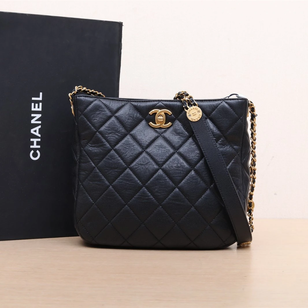 95新 Chanel/香奈儿 【双双活动】手工坊 金币 Hobo 腋下包 芯片