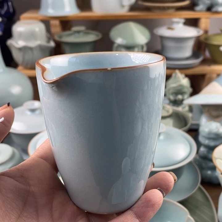 J原矿原产地微瑕天青公道门*