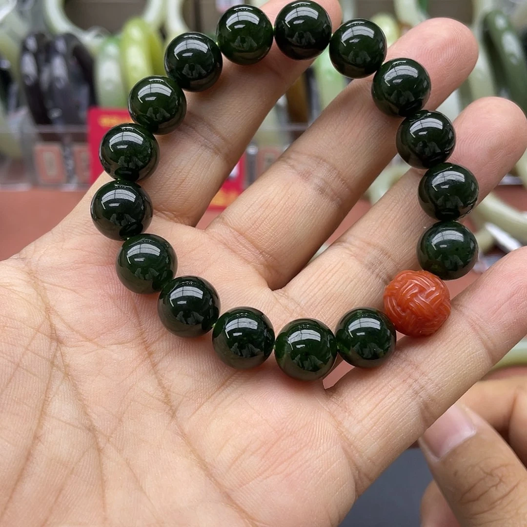 和田玉未镶嵌手链卡12