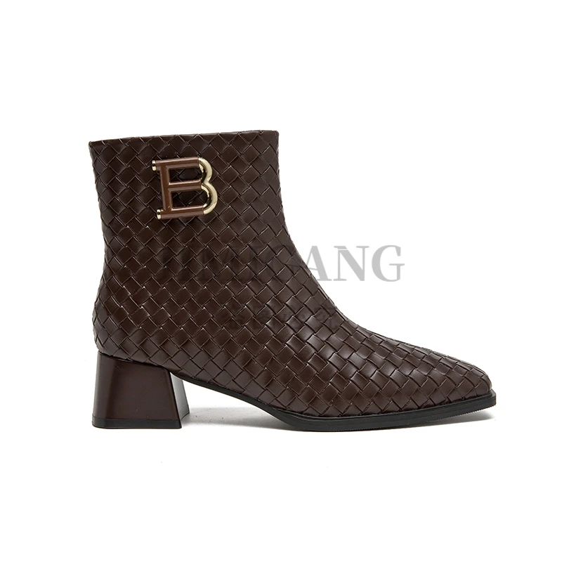 FerMan广货联名轻奢高定全手工编织英伦风切尔西靴23969