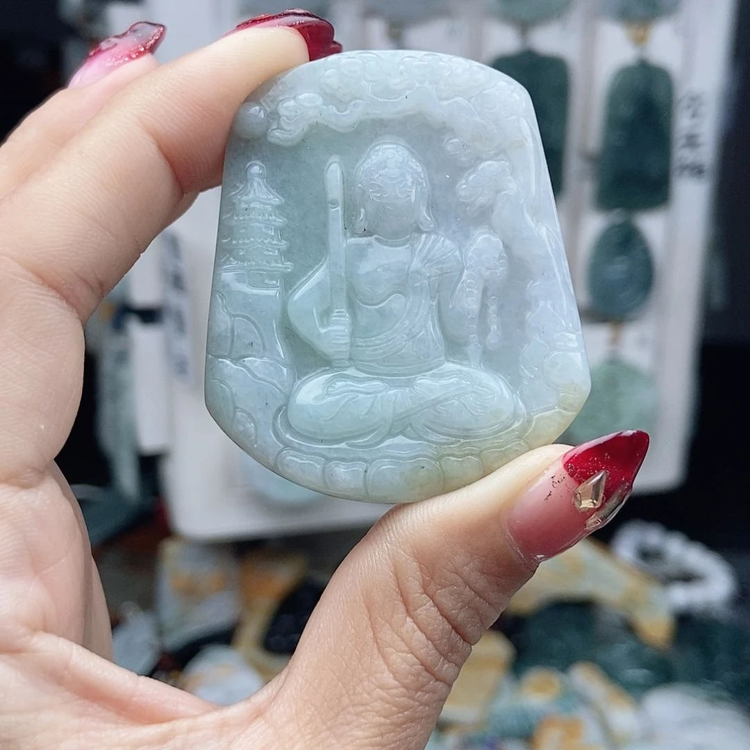 翡翠颈饰14K金镶嵌翡翠