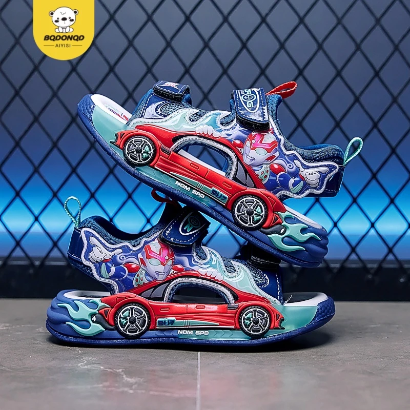 男童运动凉鞋BQDONQD2025夏季新款儿童沙滩鞋防滑软底小孩汽车鞋