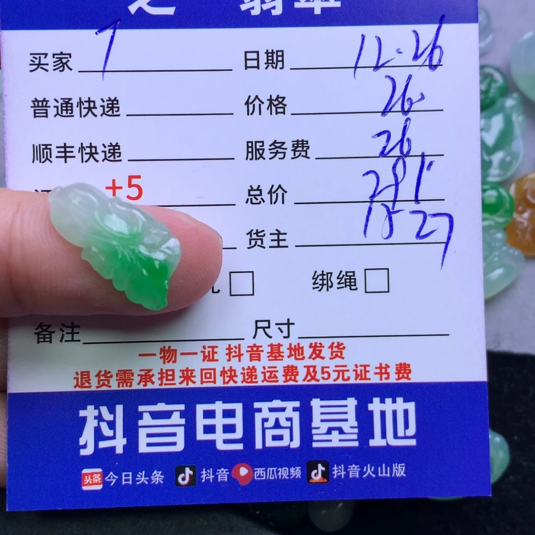 颈饰未镶嵌翡翠T**~