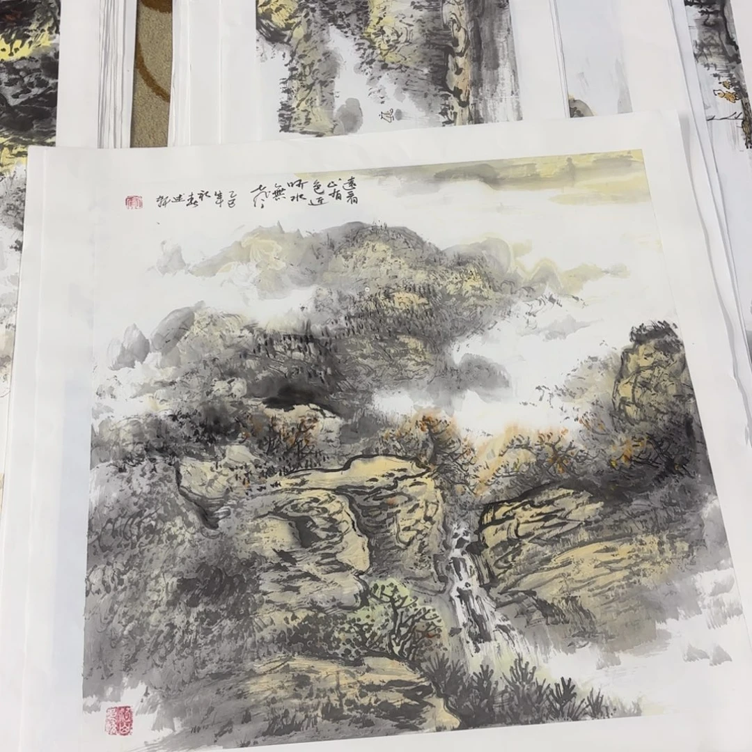 国画贾述轩四尺斗方艺