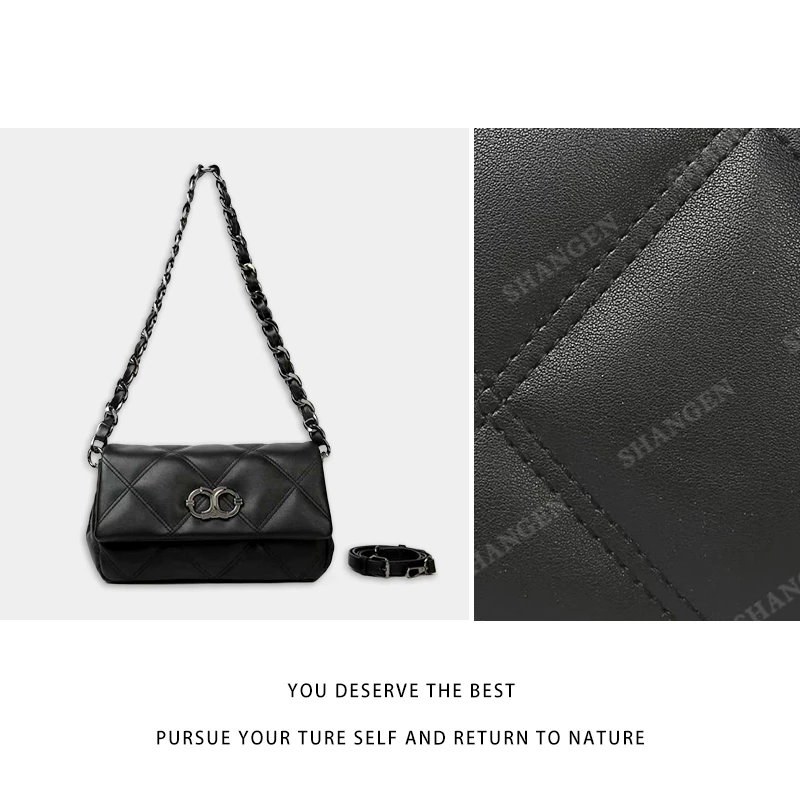 【尚恩CC】SKL-7759-1-黑色-轻奢时尚百搭新款女包