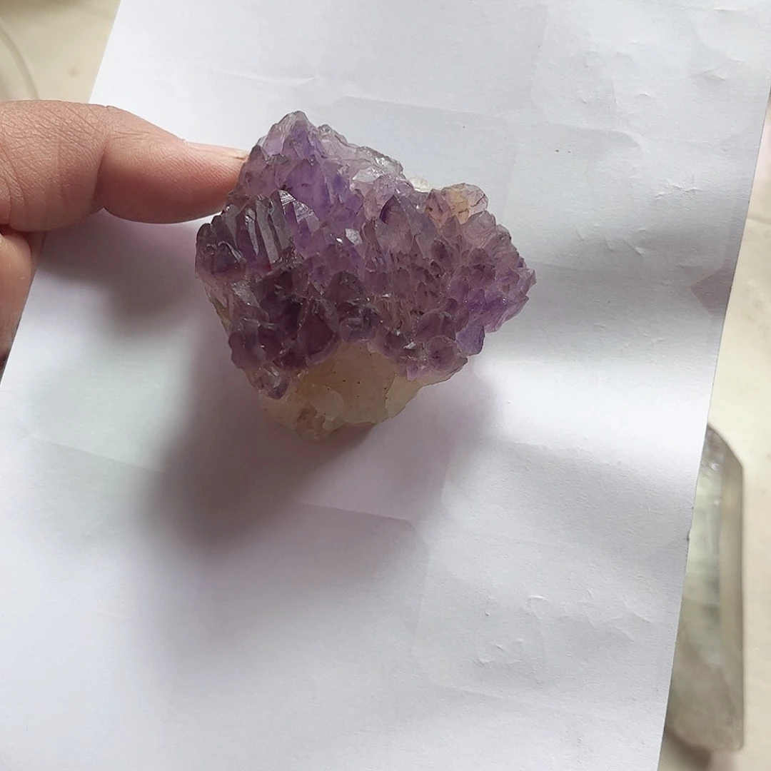 紫晶天然水晶原石簇未镶嵌1****狼