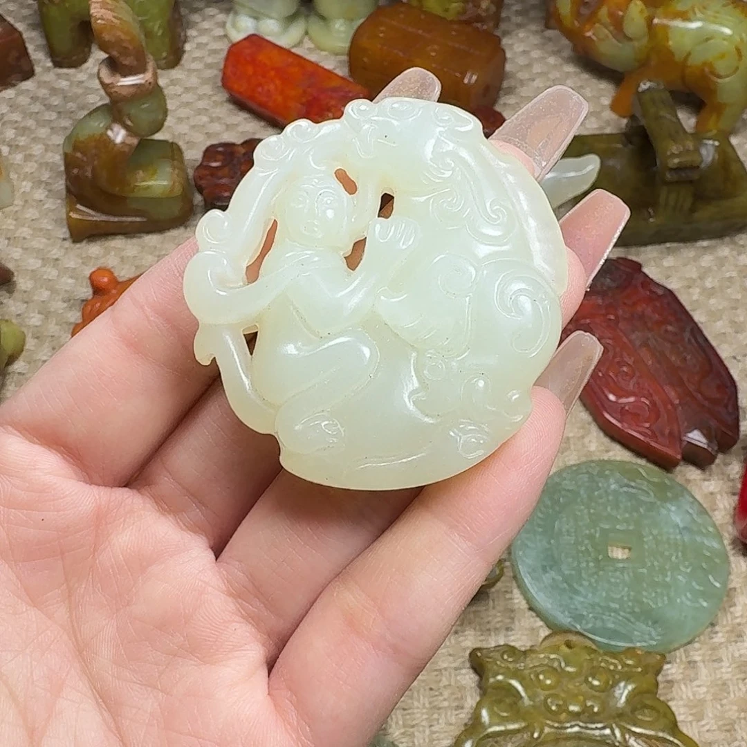 白玉菩提吊坠挂件