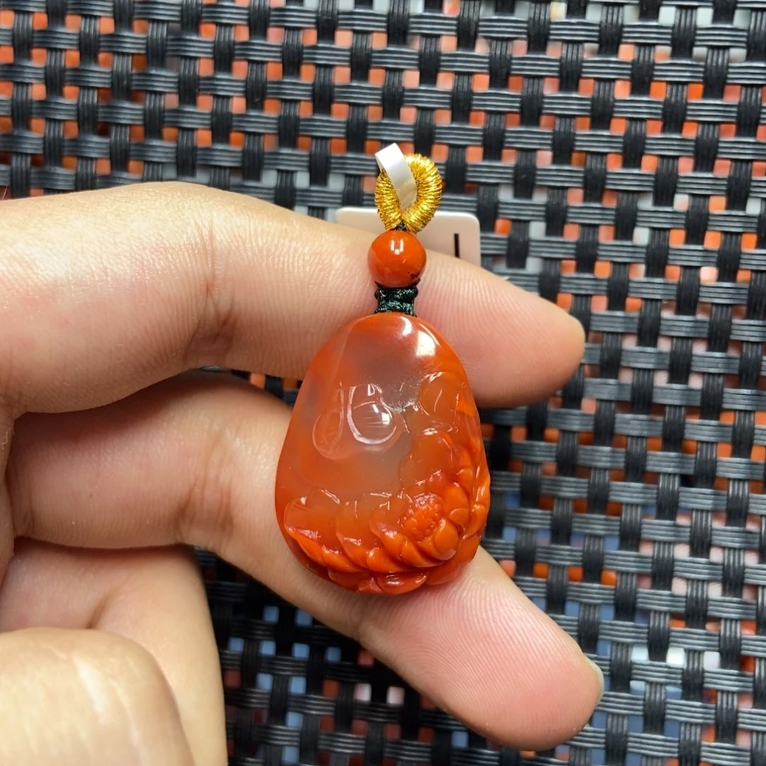 南红玛瑙未镶嵌吊坠(不含链)