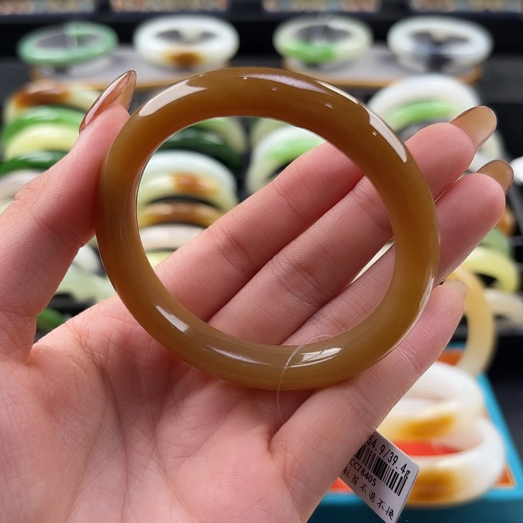 和田玉未镶嵌手镯54.9