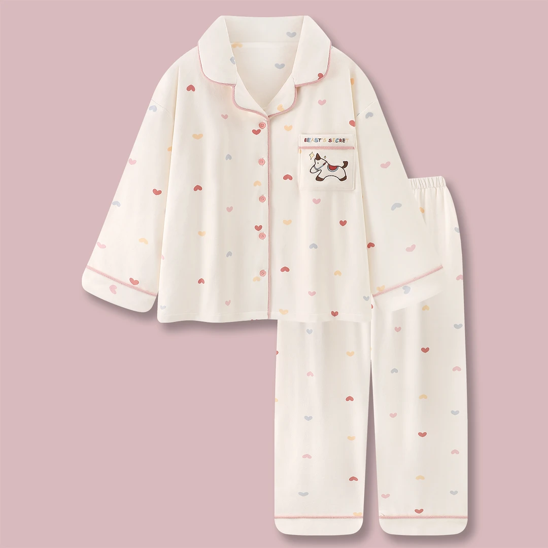 『桃桃木马』甜美海岛绒睡衣女款2025冬季新款薄绒可外穿冬天家居服