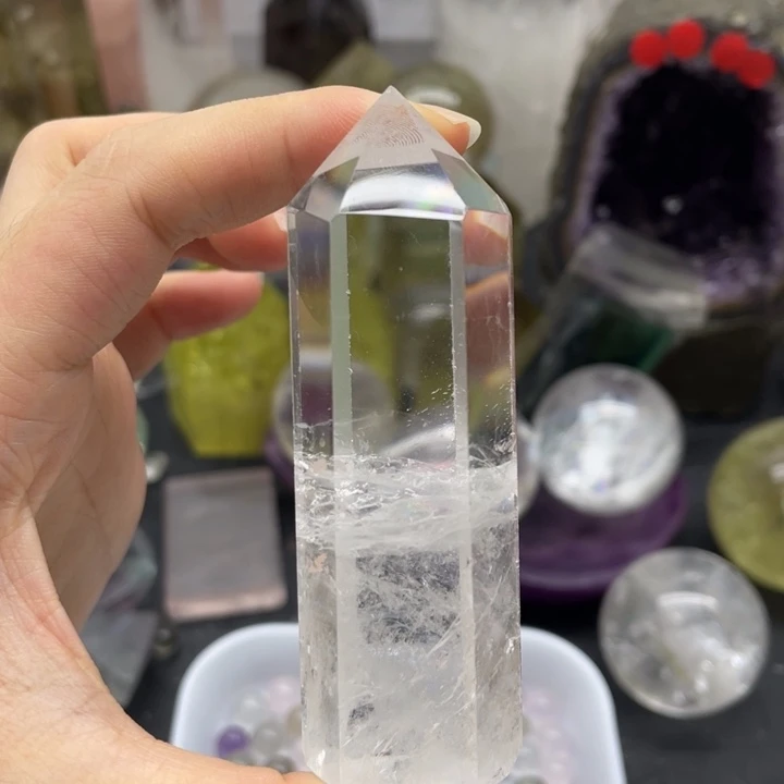 水晶珠宝半成品未镶嵌白水柱1