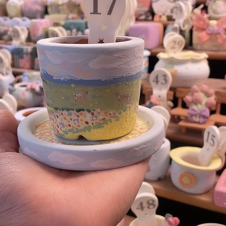 17……..手工手绘花盆