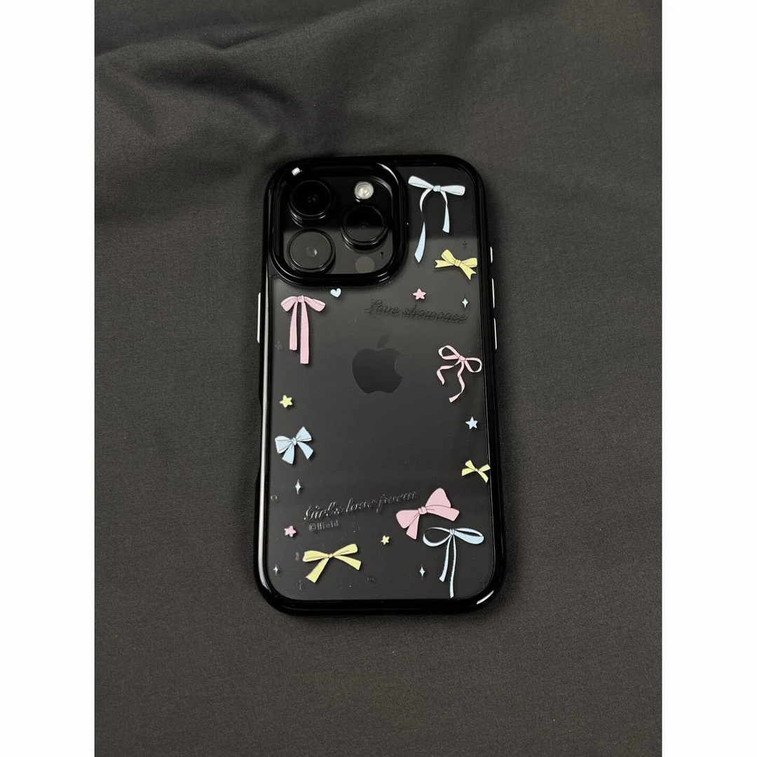 诚星泽围边蝴蝶结适用苹果16/15/14/13/12新款iPhone11手机壳XR女