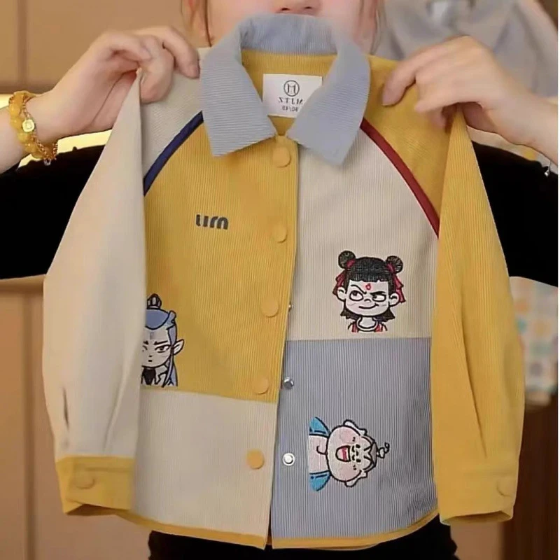 男女小童时尚潮夹克外套2025春季新款宝宝洋气韩版上衣春款外套