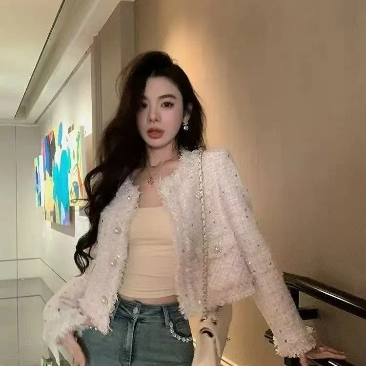 短外套时尚小香风设计感短款网红格子韩版秋冬女常规