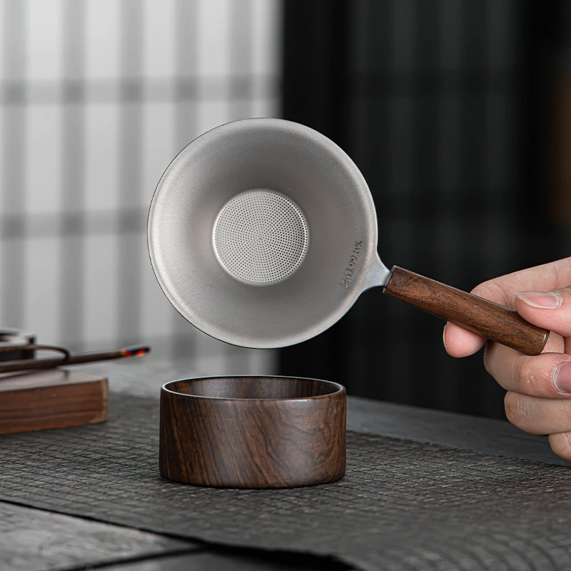 纯钛茶漏千孔茶滤高档茶叶过滤器泡茶神器茶道配件