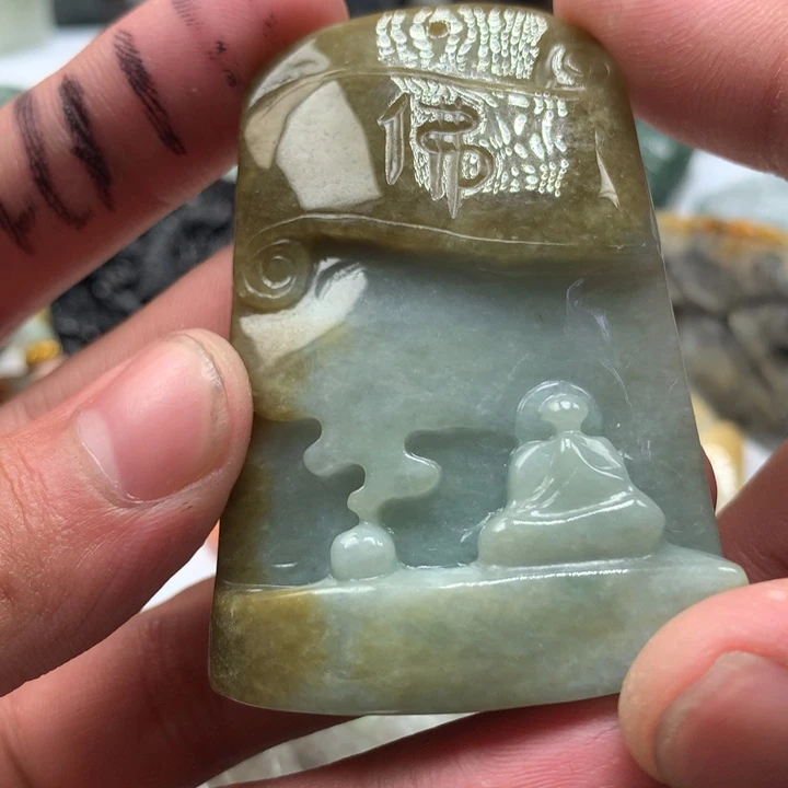翡翠未镶嵌颈饰保真天然a货翡翠