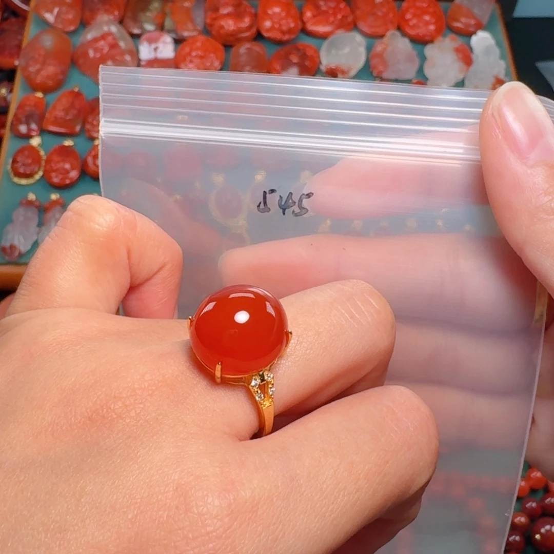 南红玛瑙南红银S925镶嵌