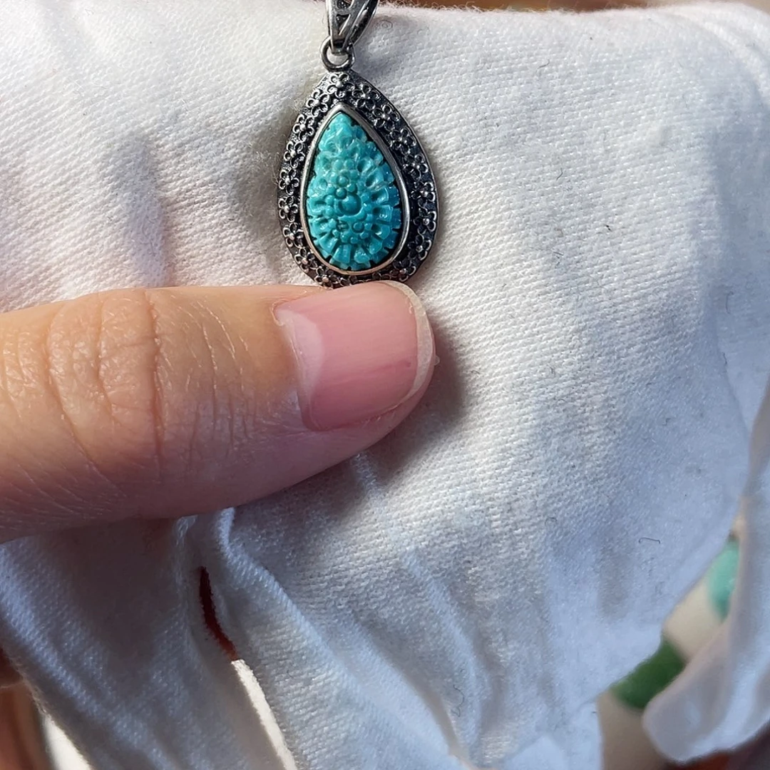 绿松石银S925镶嵌配饰