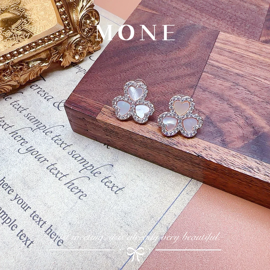 铜合金贝壳耳饰 5151 法★【幸运三叶草】 ALIX 爱丽斯 限定 耳环