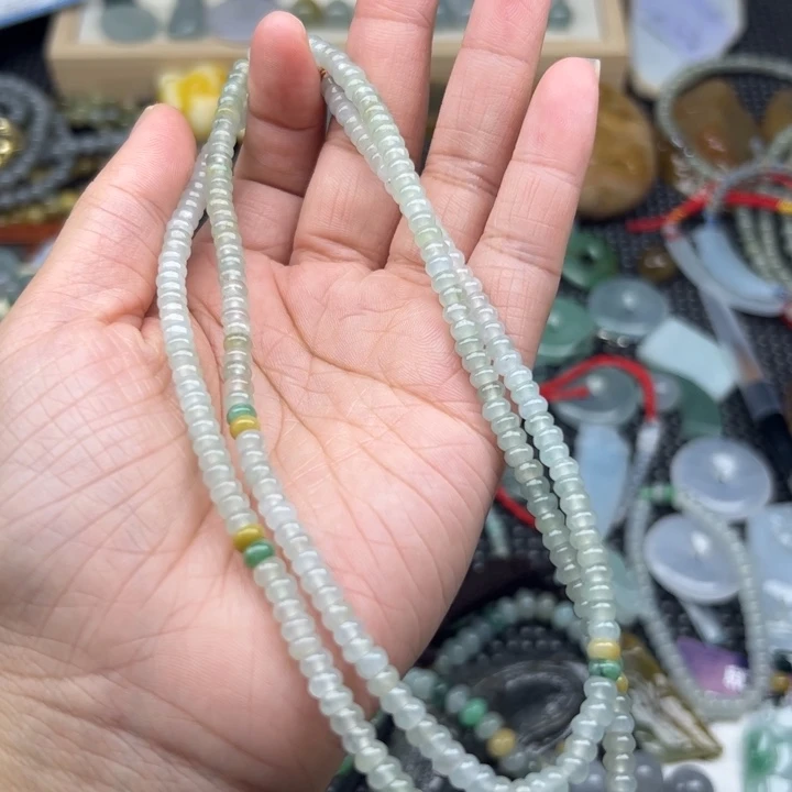 翡翠未镶嵌颈饰珠链