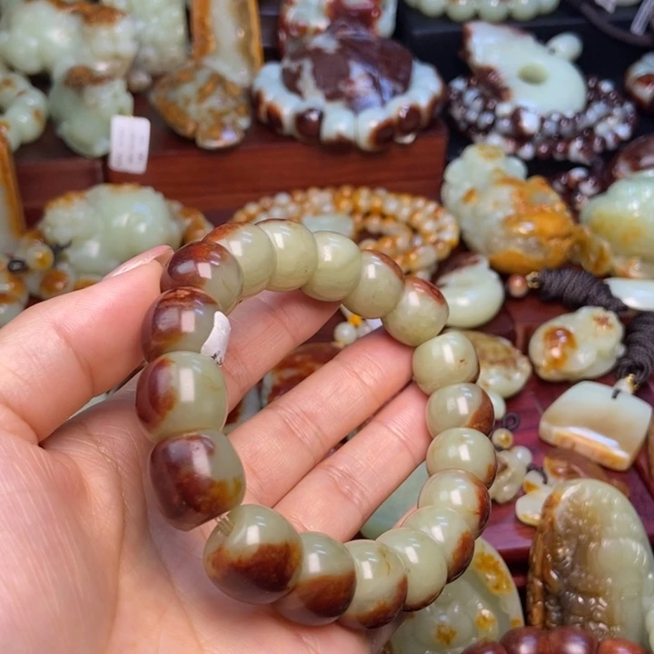 岫岩河磨玉（透闪石质玉）未镶嵌手链