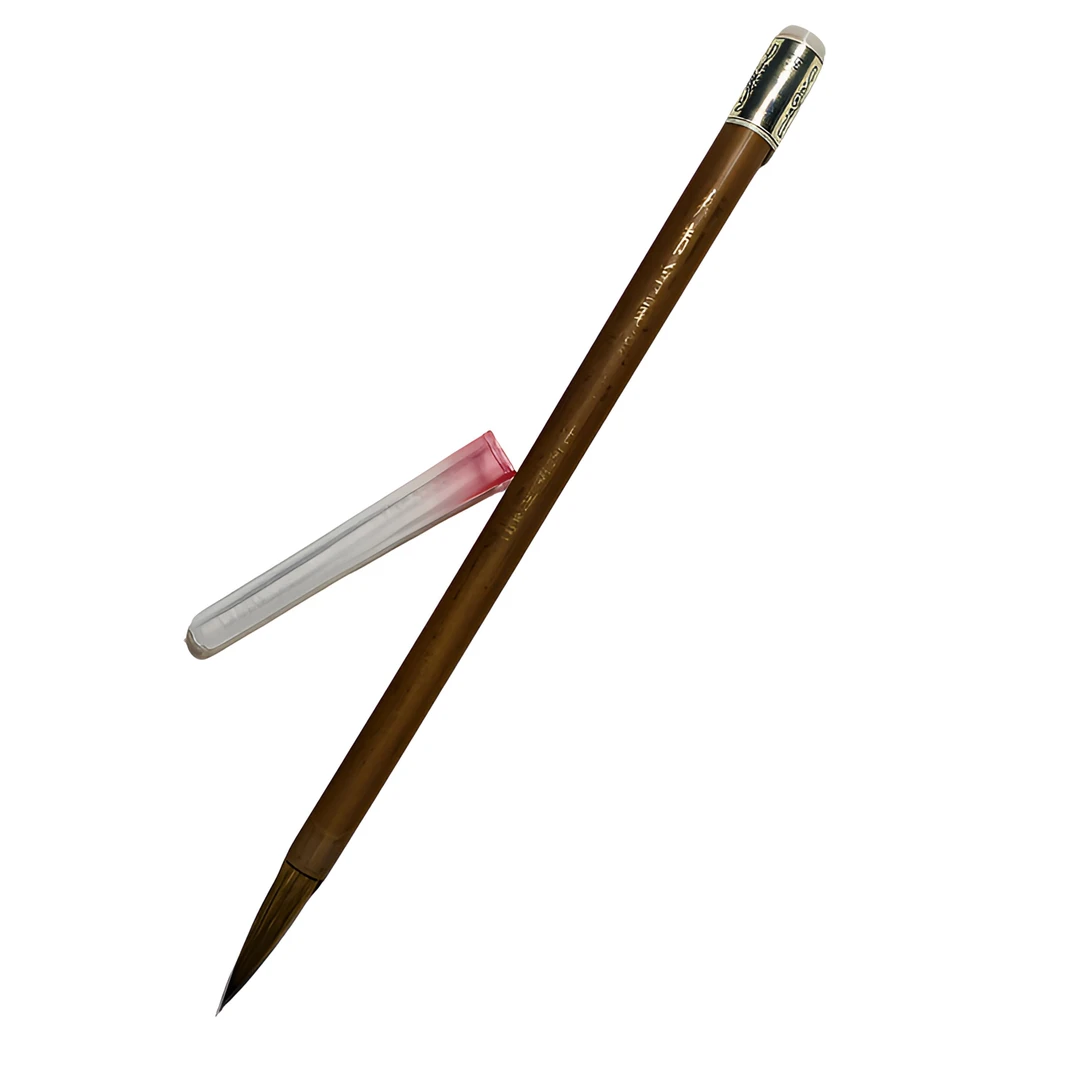 李福寿特制净尾狼毫书法练字专用毛笔，日本回流80年代，2.6*0.62CM