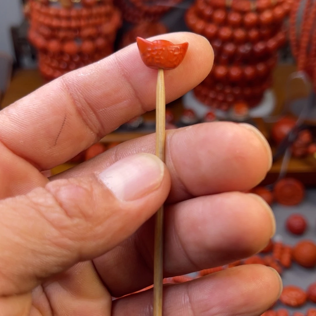 南红玛瑙瓦西精工元宝宽9mm➕未镶嵌