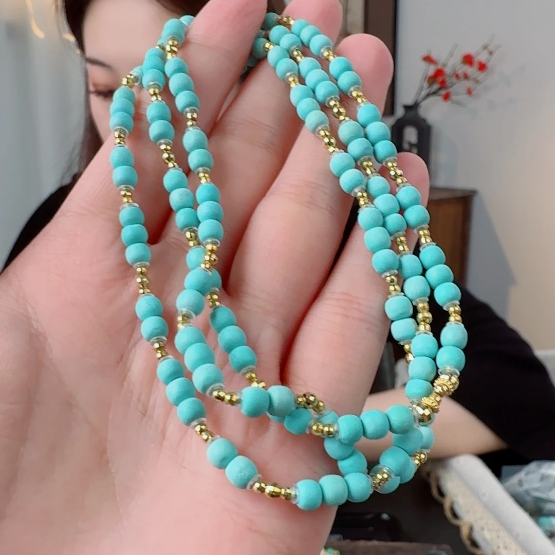 绿松石18K金镶嵌珠宝奇石