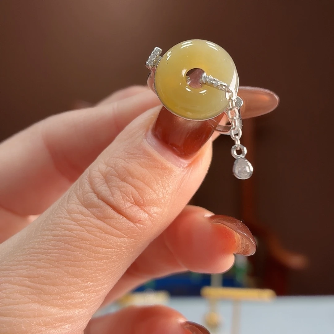 翡翠银S925镶嵌戒指