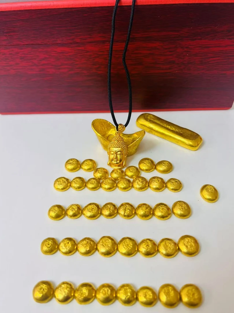 金色古玩【佛】收藏老料摆件手把件实心 可佩戴