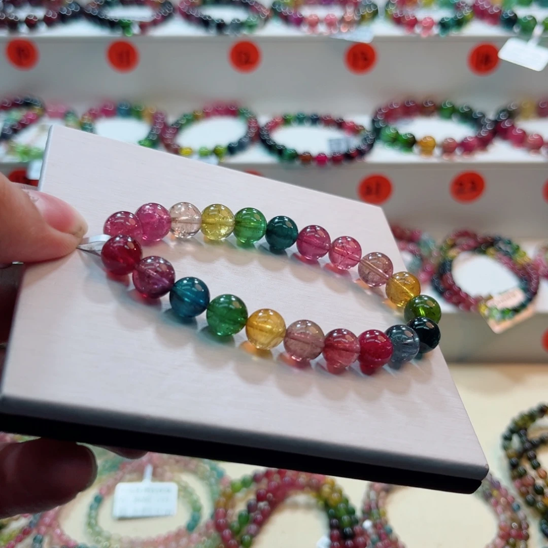 维***子碧玺未镶嵌手链碧玺