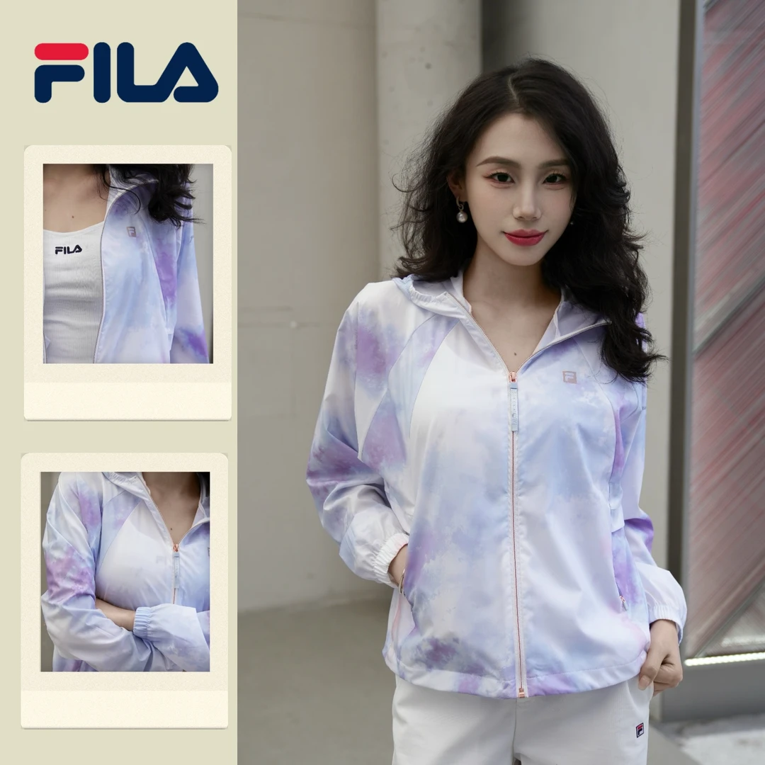 【出游穿搭】斐乐女装新款运动休闲连帽宽松长袖外套夏A11W521707F