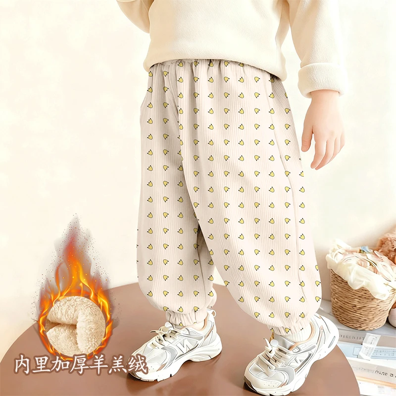 女童裤子秋冬洋气新款儿童灯芯绒中小童男童宝宝休闲束脚外穿长裤