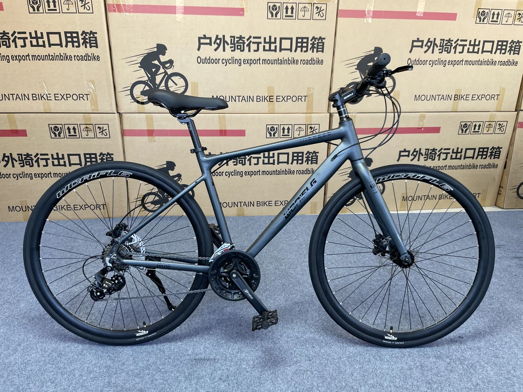 平把公路自行车700C平把公路车跑车竞赛铝合金24速油刹