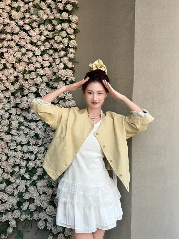 春夏小清新皮衣外套（带发圈）