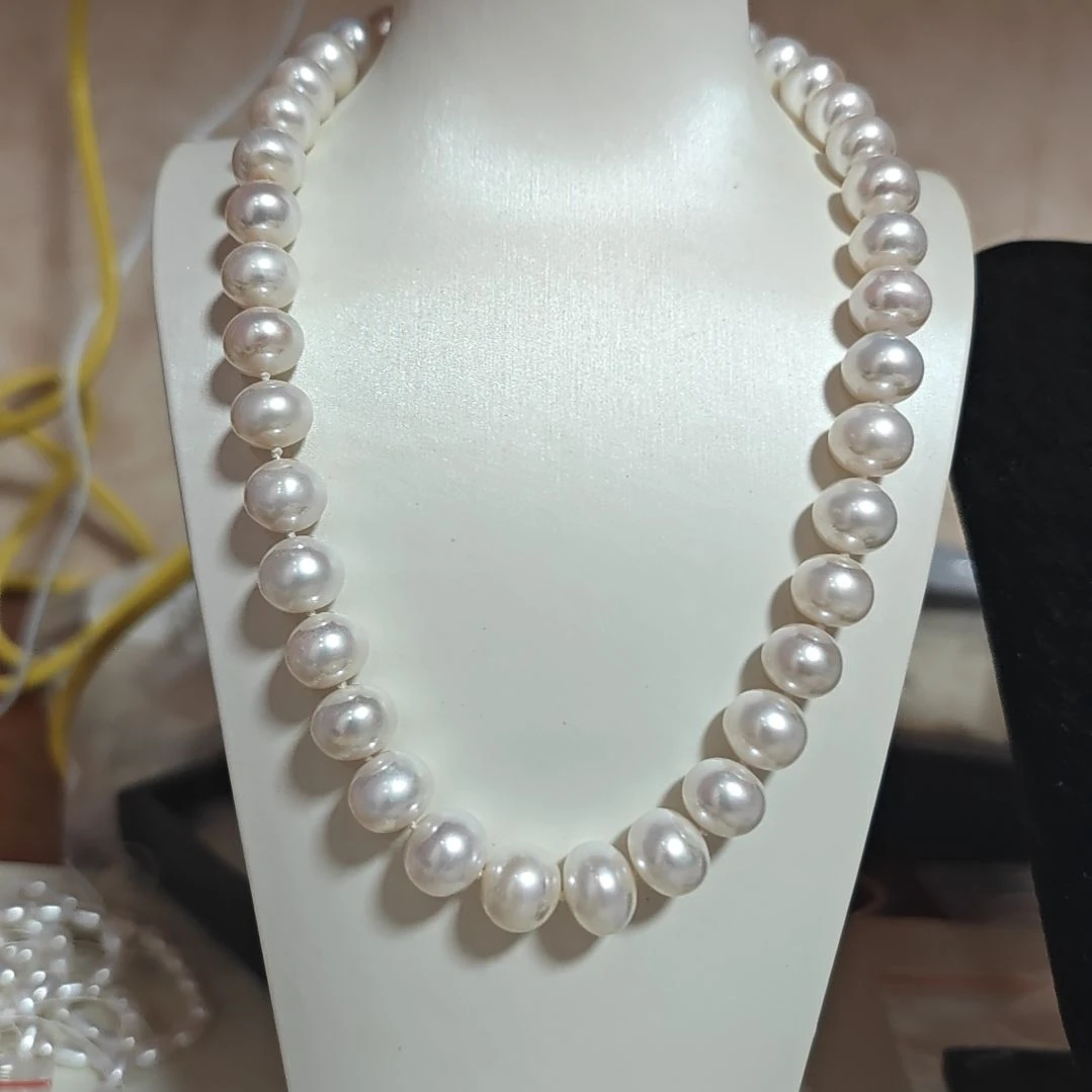 淡水珍珠颈饰银S925镶嵌