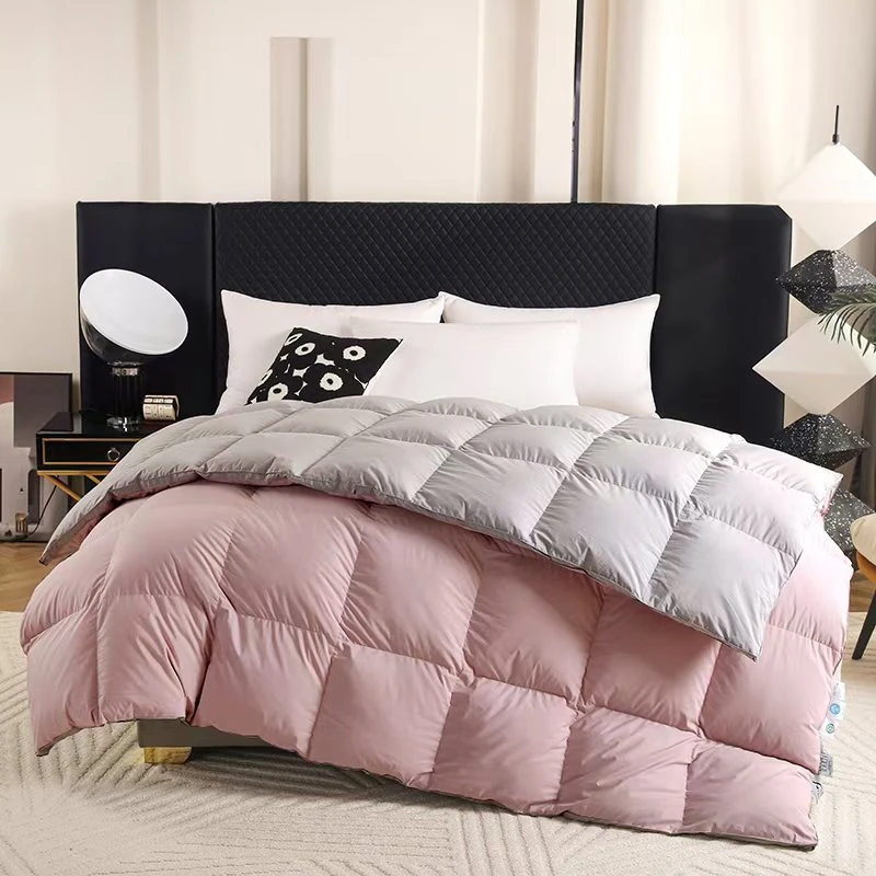 95%绒斤酒店冬季羽绒被保暖被充绒雁鸭绒保暖冬被丝绒面料