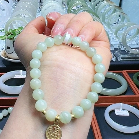 和田玉手串未镶嵌瑕疵品处理